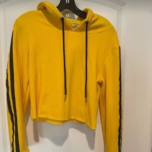 I.AM.GIA yellow cropped hoodie